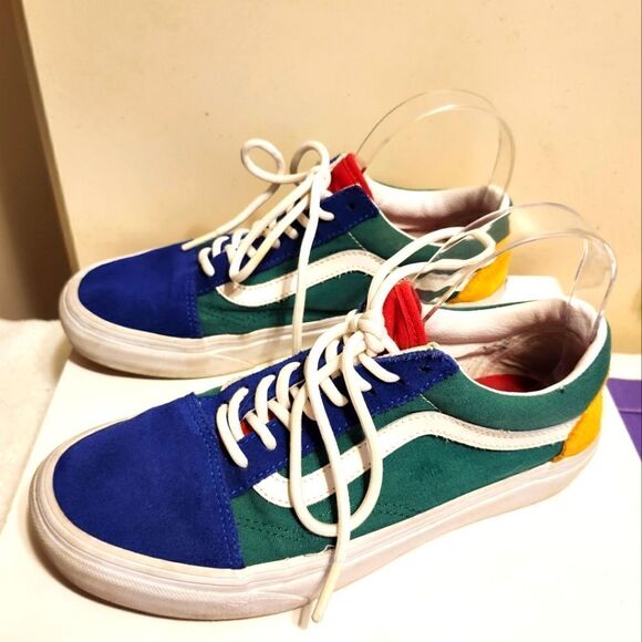 VANS "Old Skool Yacht" Colorblock Suede/Canvas Lace Up Sneakers Womens Sz.8 $135 - Picture 3 of 8